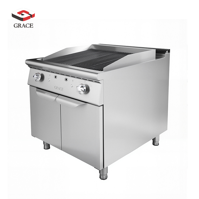 1 Gas Lava Rock Grill Charbroiler With Cabinet - Image 3