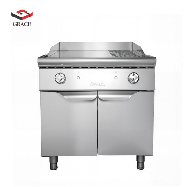 1/3 Grooved Gas Griddle with Cabinet - Image 3