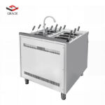 Gas Pasta Cooker Noodle Cooker with Cabinet - Image 4