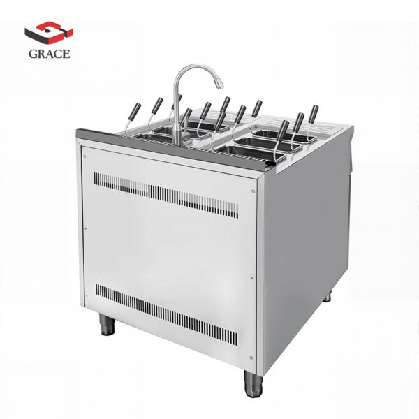 Gas Pasta Cooker Noodle Cooker with Cabinet - Image 4
