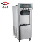 floor-type model ice cream machine with 3 dispenser