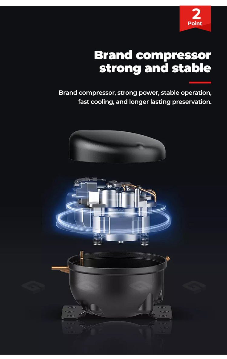 tempered curved glass deli case compressor