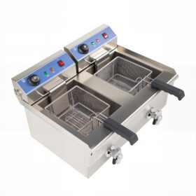 to show the dual tank of electric fryer