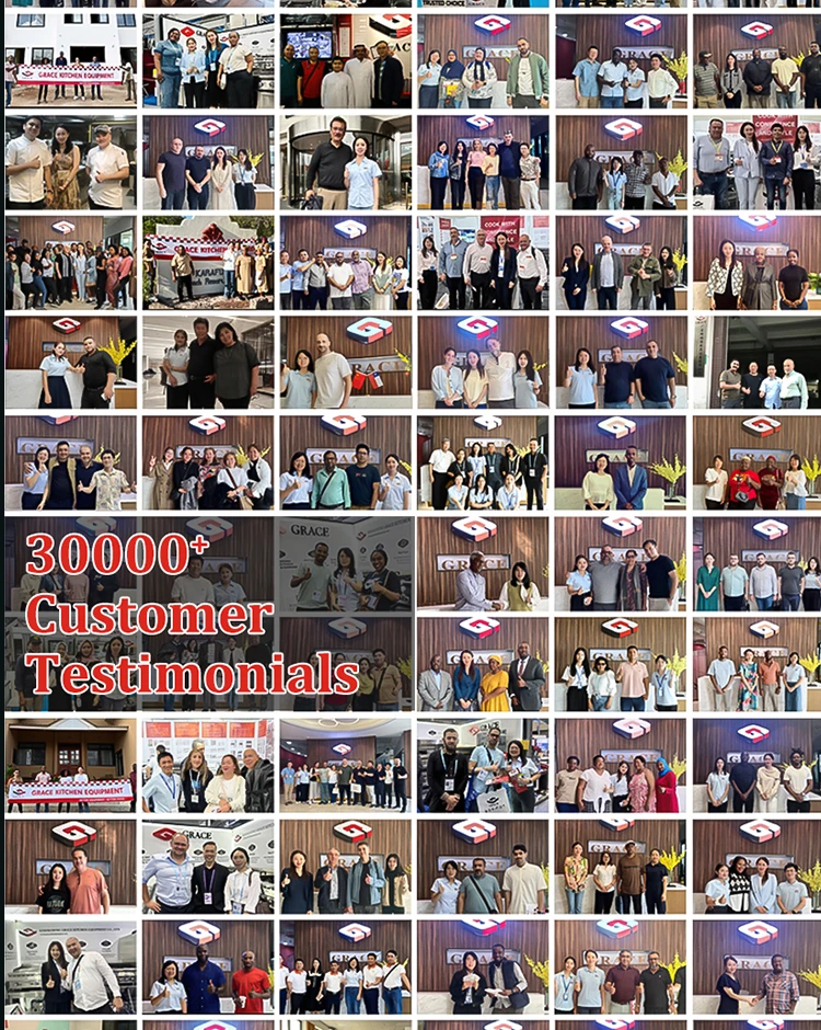 Over 30,000 positive customer testimonials and reviews for Grace Kitchen Equipment.