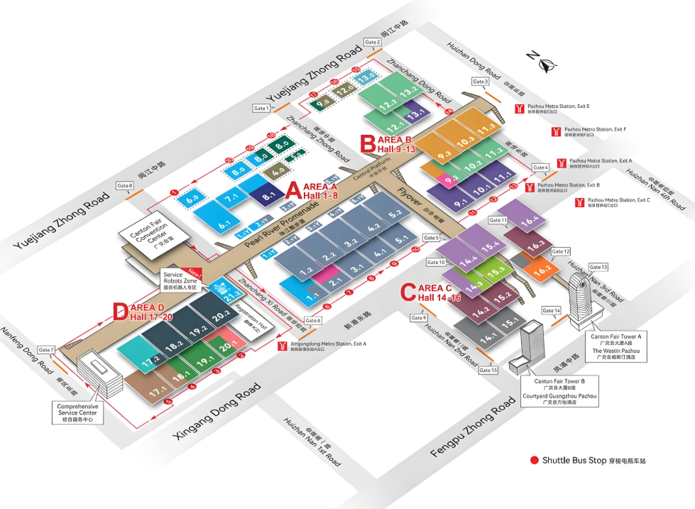 CANTON FAIR HALL MAP