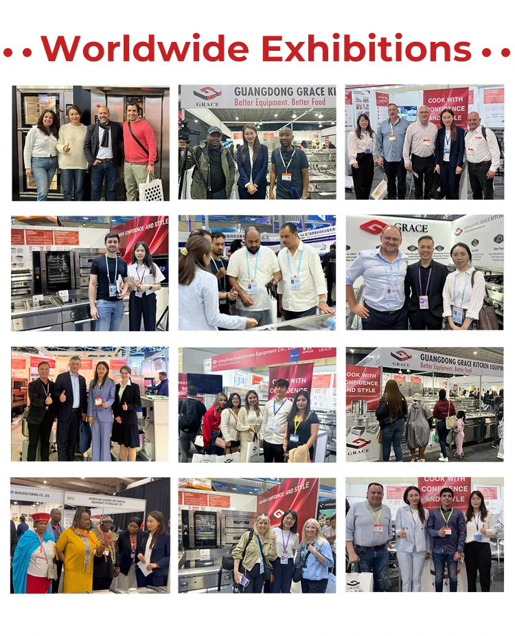Grace Kitchen Equipment booth and branding at an international trade exhibition.