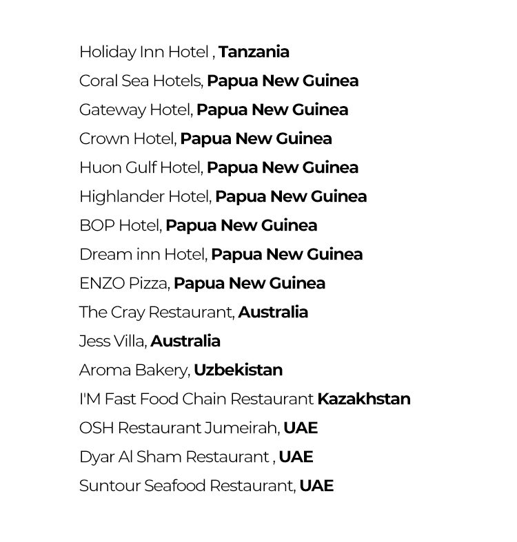 Hotel group kitchen project for Cresta Hotels, Zimbabwe