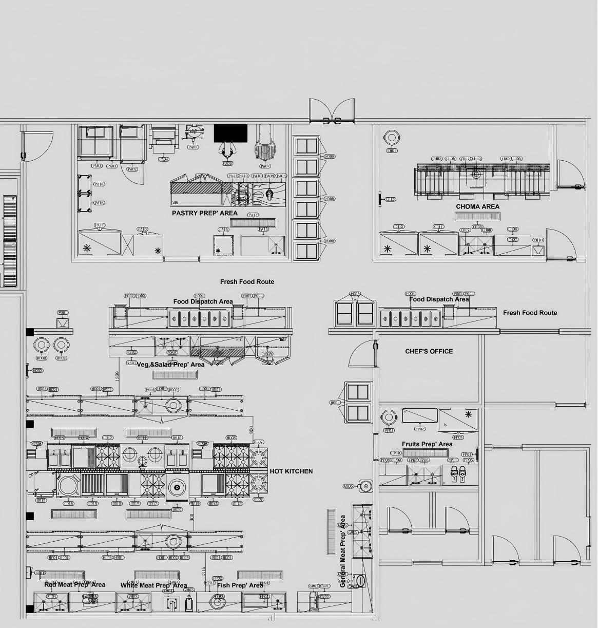 CAD Kitchen Layout
