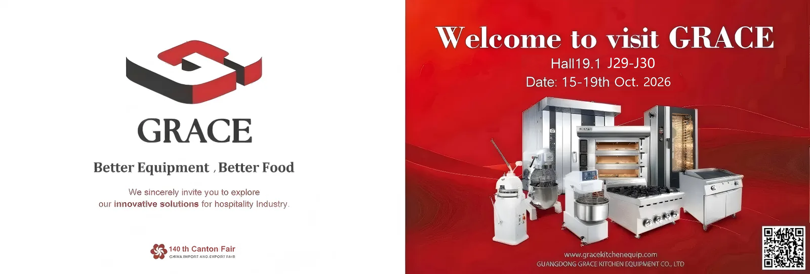 GRACE invitation to the 140th Canton Fair - Hall 19.1, Booth J29-J30, 15-19 October 2026