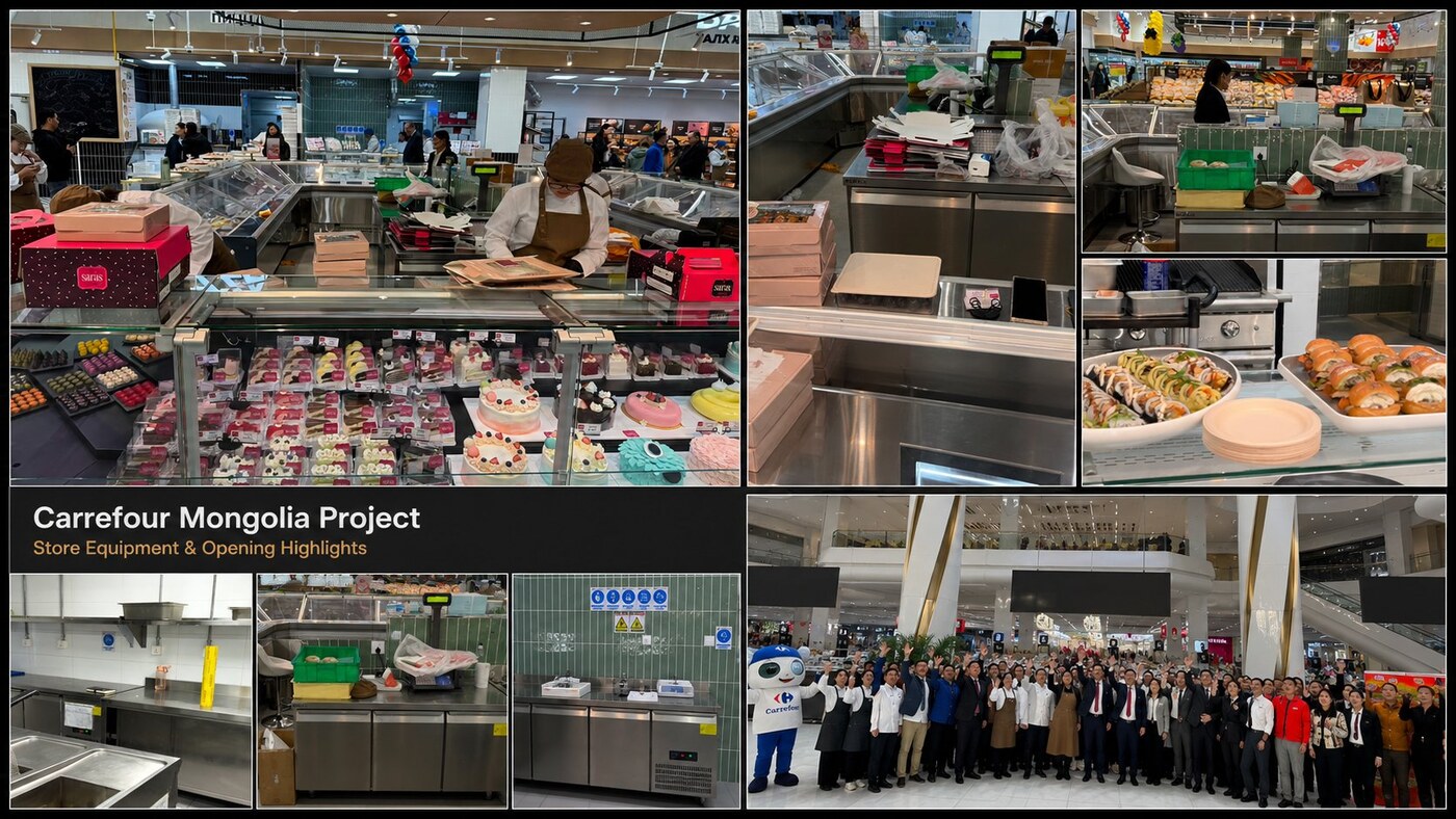 Carrefour Mongolia supermarket prepared-food central kitchen project delivered by GRACE