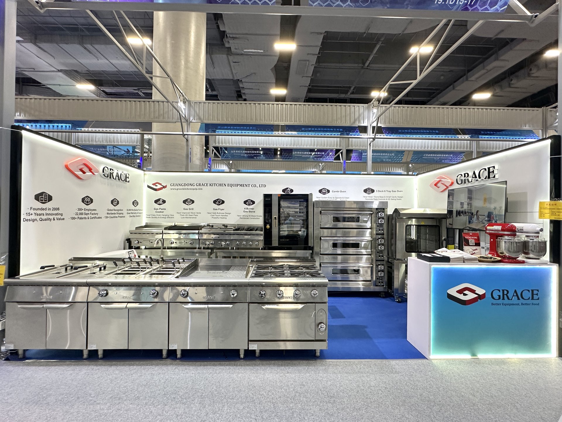GRACE commercial kitchen equipment booth at the Canton Fair, Hall 19.1, Guangzhou