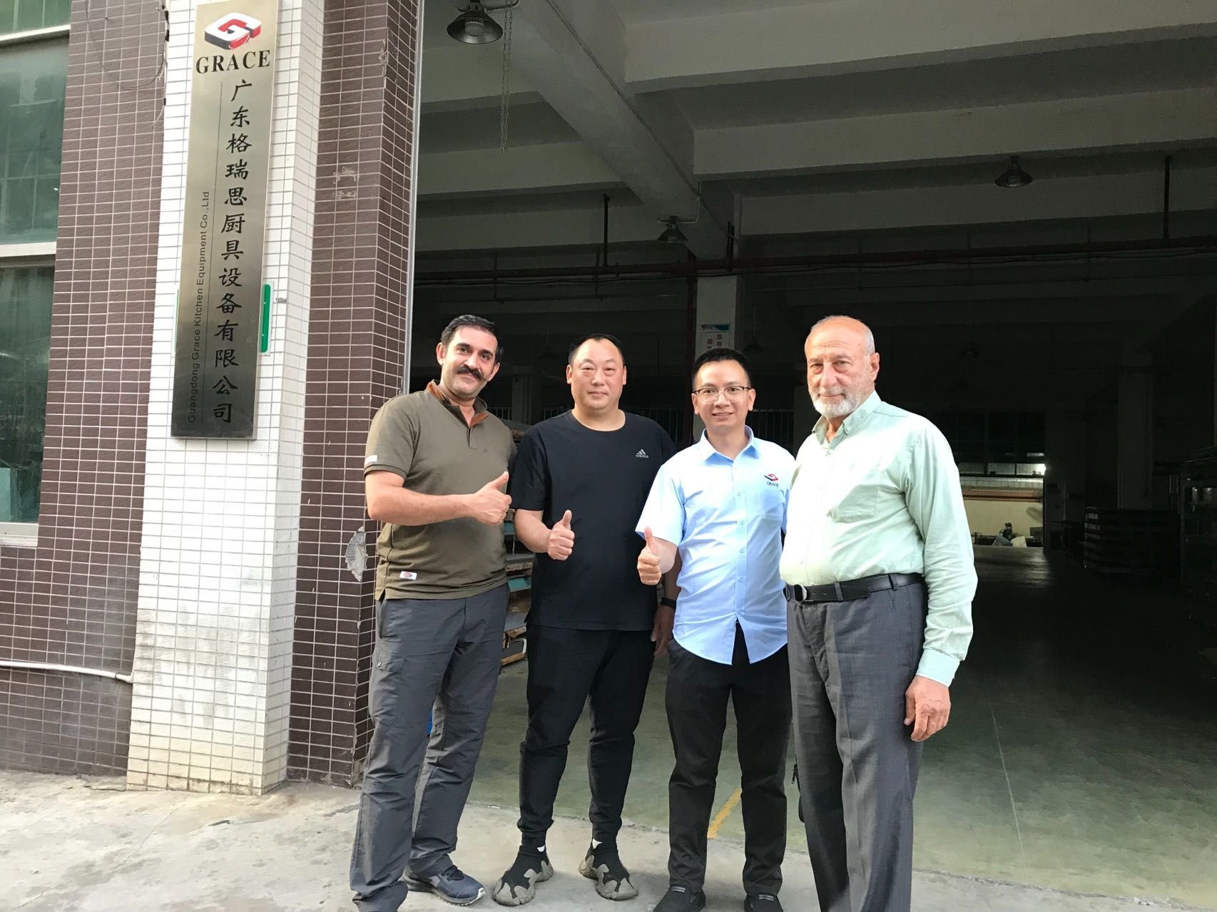 Overseas buyers visiting the GRACE commercial kitchen equipment factory in Foshan, Guangdong