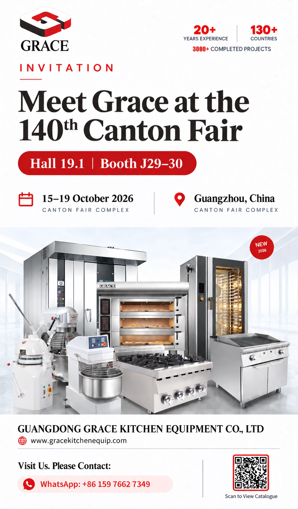 GRACE invitation to the 140th Canton Fair - Hall 19.1, Booth J29-J30, 15-19 October 2026